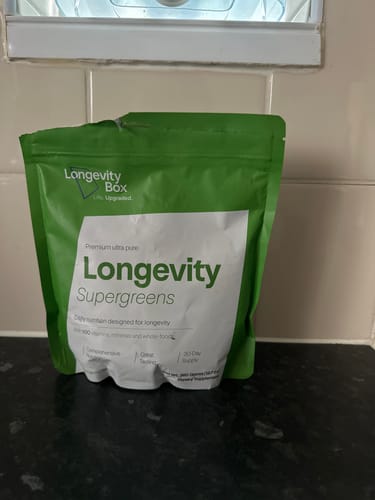 Customer photo review of Longevity Stack Supergreens Powder