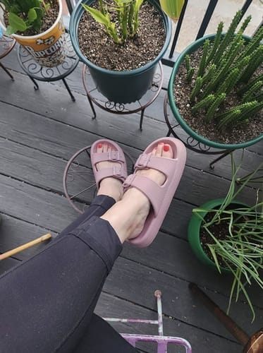 Customer photo review of The Snuggi Sandals