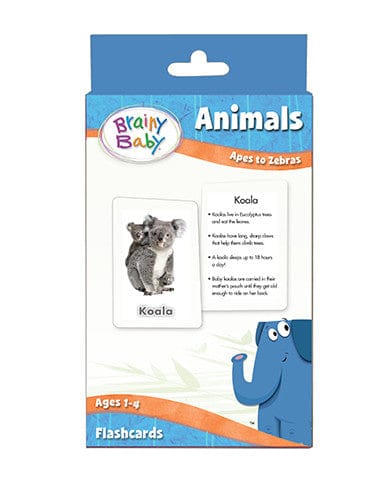 Customer photo review of Brainy Baby Animals Flashcards: Introducing Animals Apes to Zebras Deluxe Edition