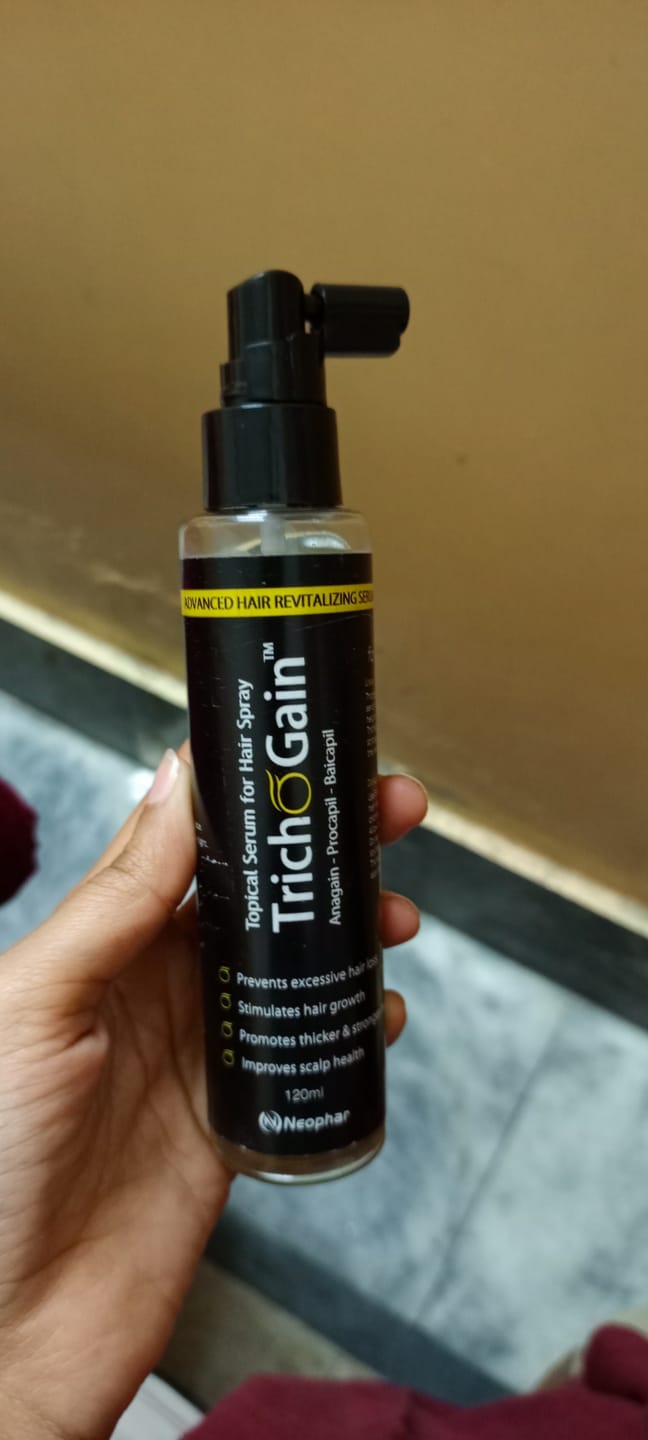 Customer photo review of Trichogain Spray For Hair Growth
