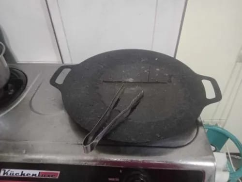 Customer photo review of Multipurpose Korean Style Die-cast Aluminum Grill Pan
