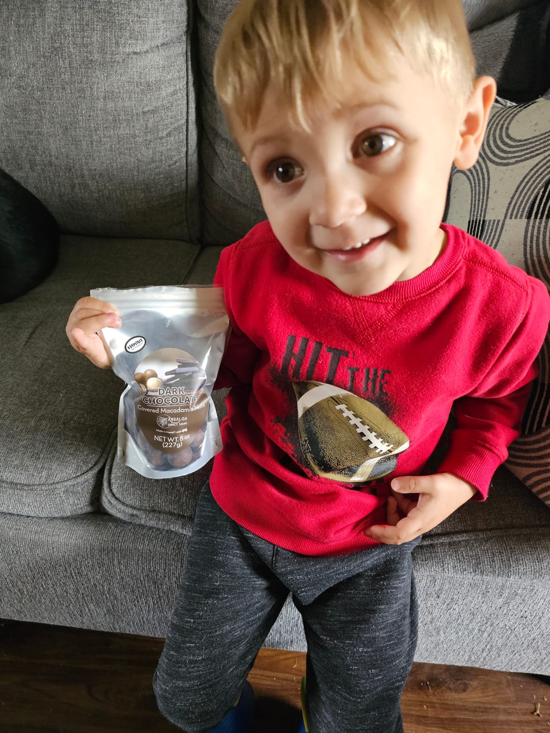 Customer photo review of Dark Chocolate Macadamia Nuts