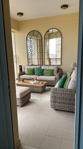 Customer photo review of Black Window Arch Mirror (4 Sizes)