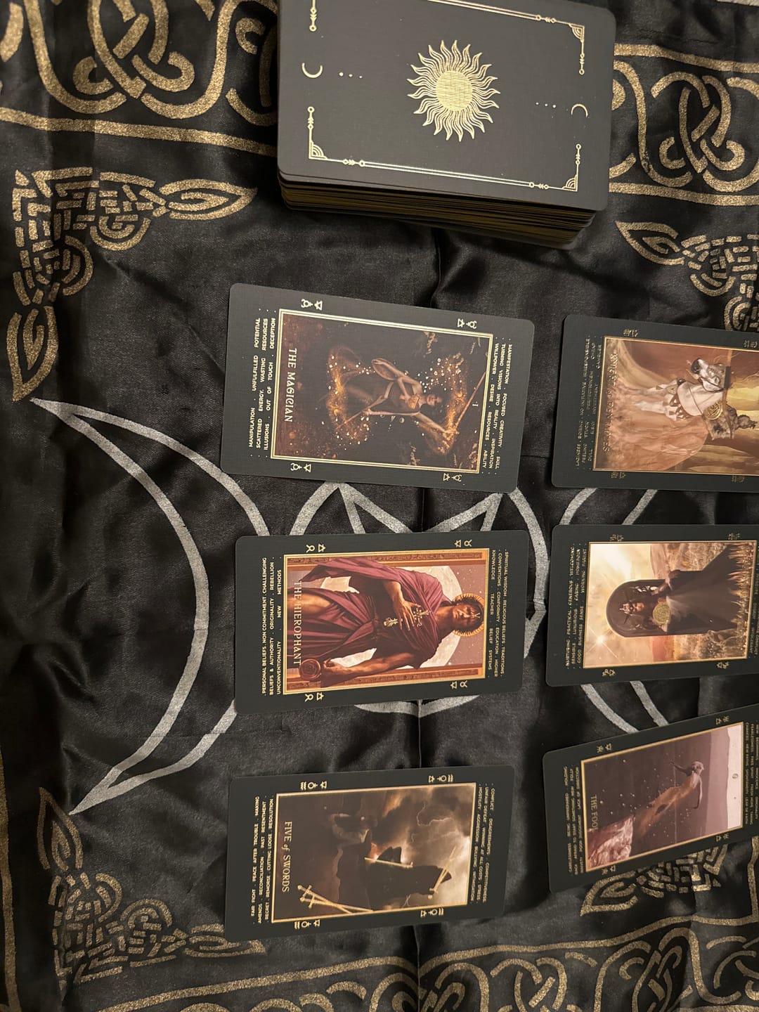 Customer photo review of Lucid Dreams Beginners Tarot • Black Eclipse {EDITION 4}