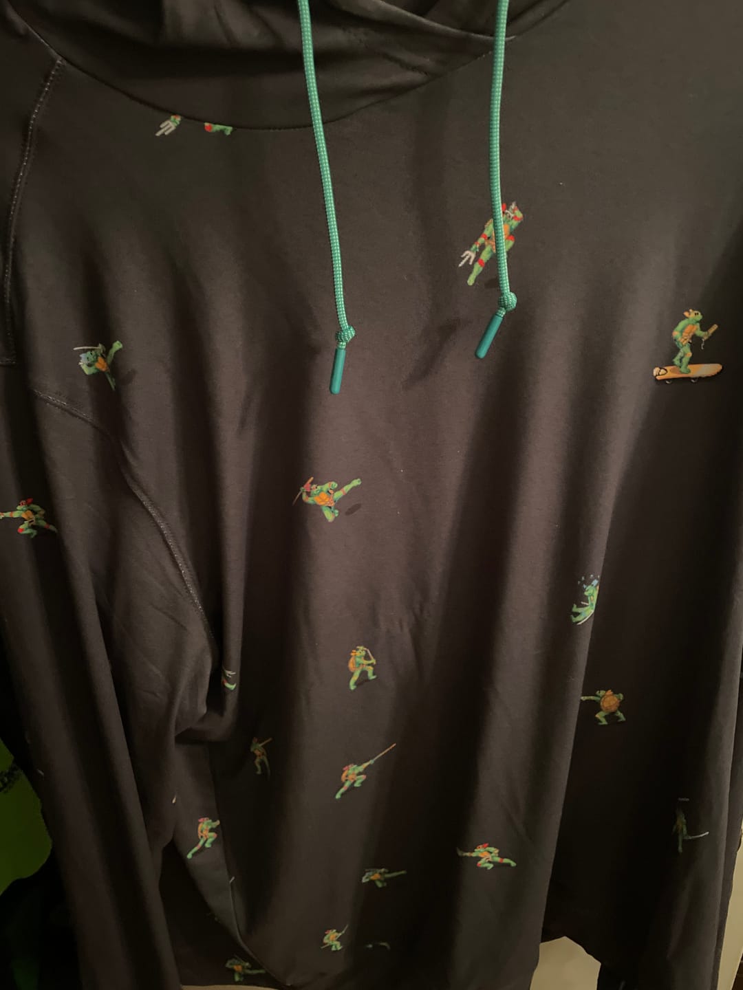 Customer photo review of Teenage Mutant Ninja Turtles "Choose Your Turtle (At Night)" – Performance Hoodie