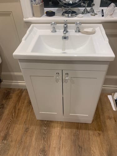 Customer photo review of Classique 600mm Floor Standing 2 Door Unit & Basin 3TH - Satin White