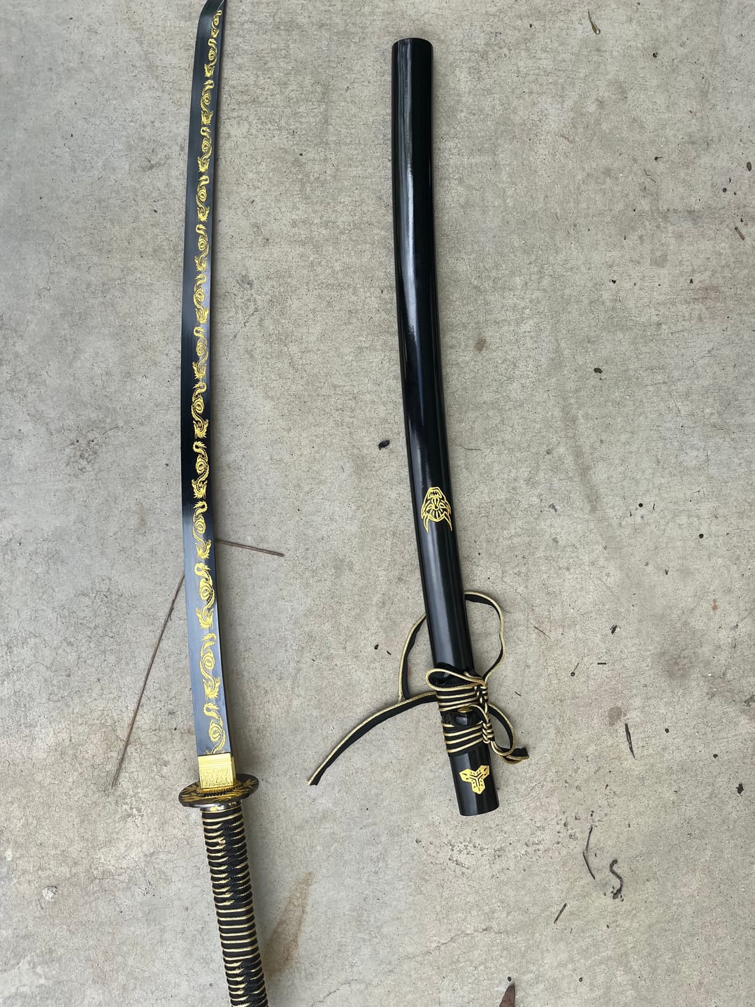Customer photo review of The Rongushao Handmade Katana Carbon Steel