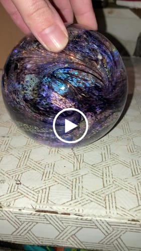 Customer video review of Dichroic Explosion Orb with Cremation Ash