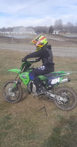 Customer photo review of Custom Seat Cover: 14-'24 KX85/100/112