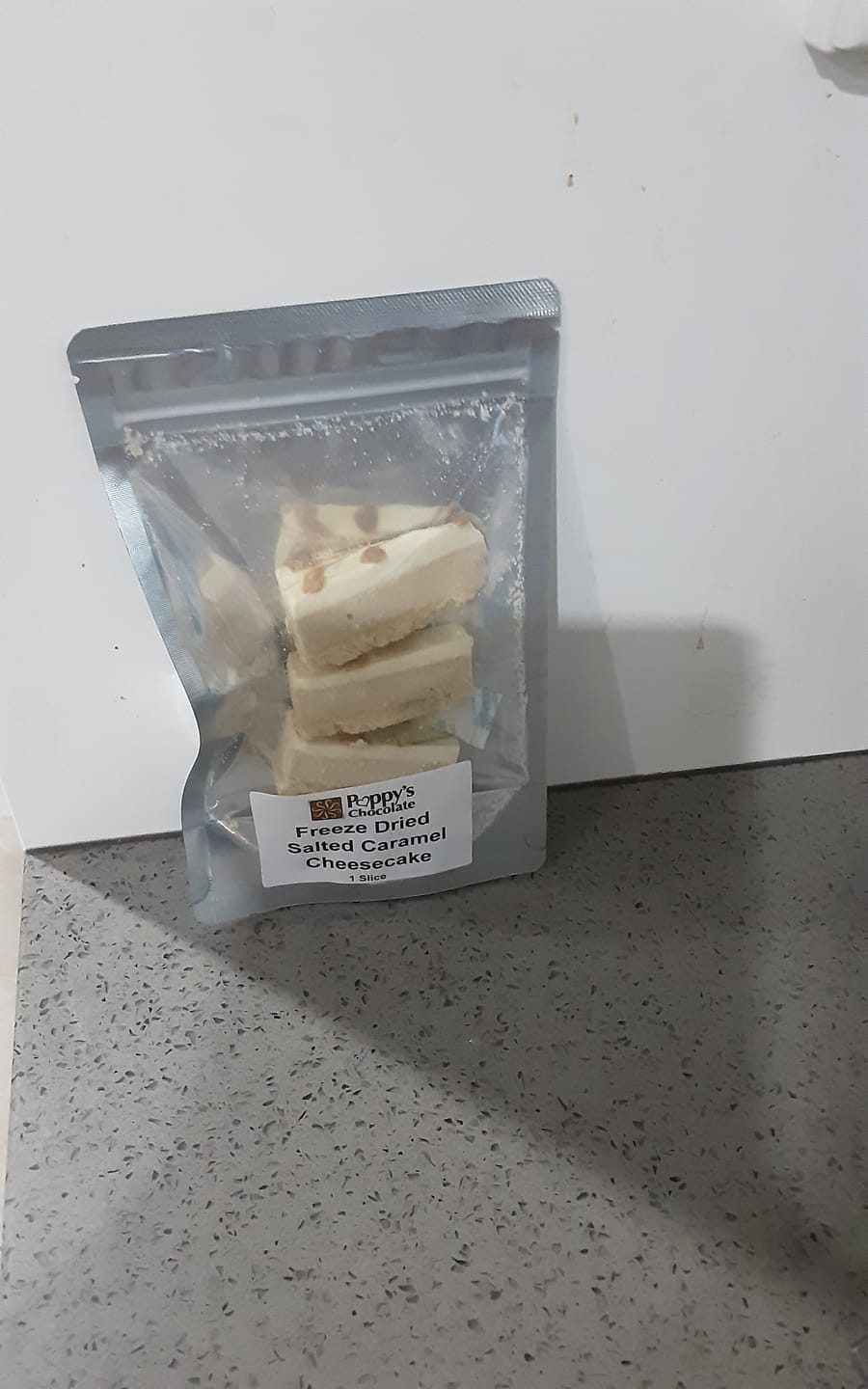 Customer photo review of Freeze Dried Cheesecake Salted Caramel