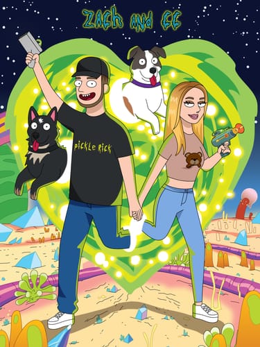 Customer photo review of 'Rick and Morty' Custom Portrait