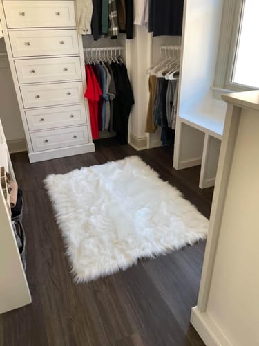 Customer photo review of Eco-Friendly Extra Large FAUX SheepSkin Area Rug
