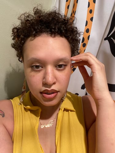 Customer photo review of Personalized Script Necklace