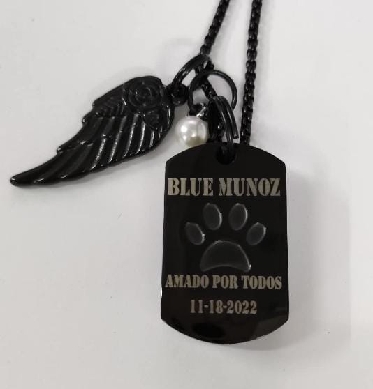 Customer photo review of Personalized Photo Urn Necklace for Pet