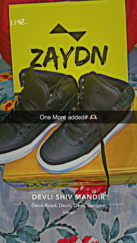 Customer photo review of FLASH Black Men's High Top sneaker