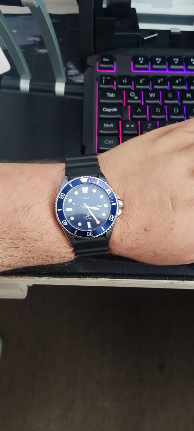 Customer photo review of Reloj Casio Submariner Marlin Duro MDV-106B-2AVCF Azul Buceo