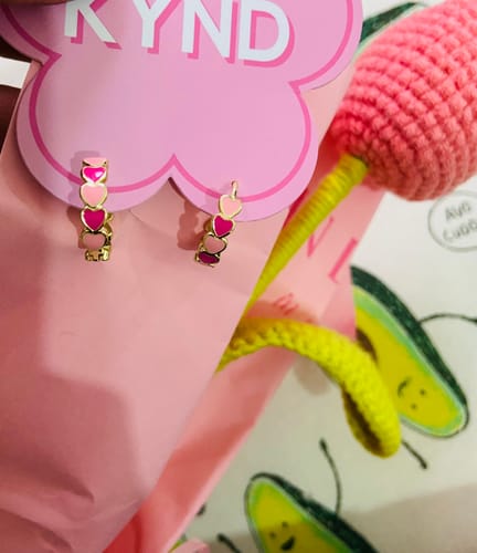 Customer photo review of Cupid’s Kiss Hoop Earrings