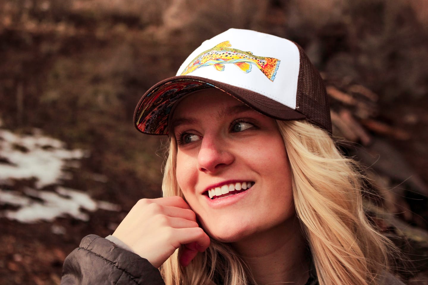 Customer photo review of Unbound Brown Trucker Hat