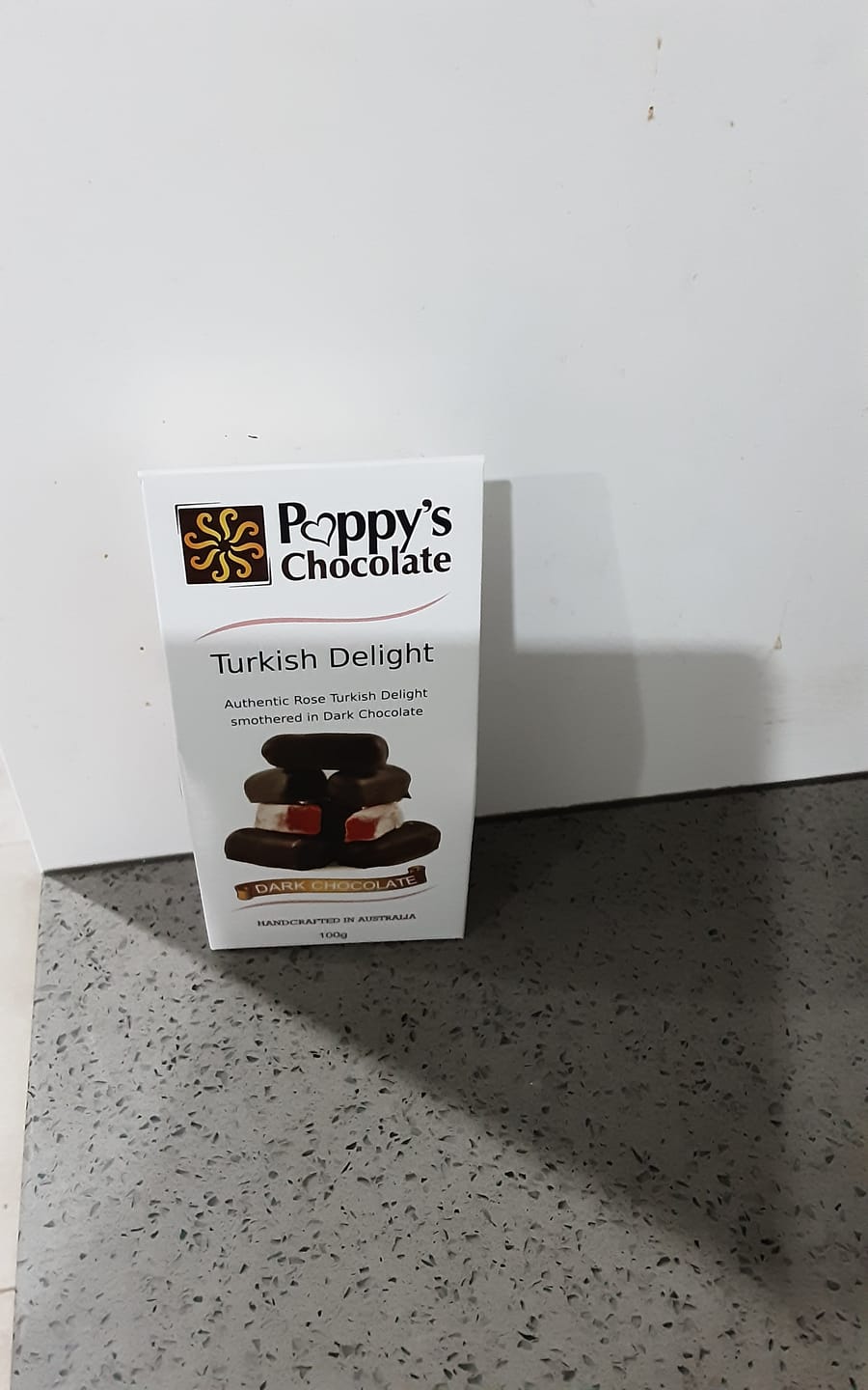 Customer photo review of Chocolate Coated Turkish Delight Dark Chocolate 100g