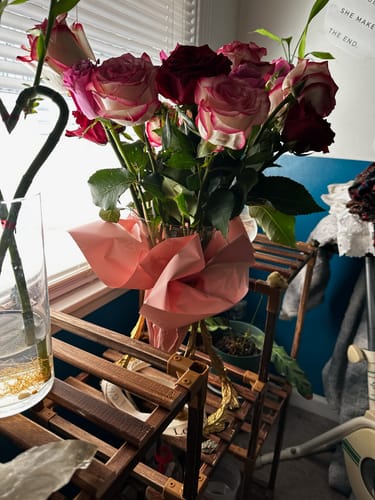 Customer photo review of Red Deluxe Rose Bouquet - Valentines