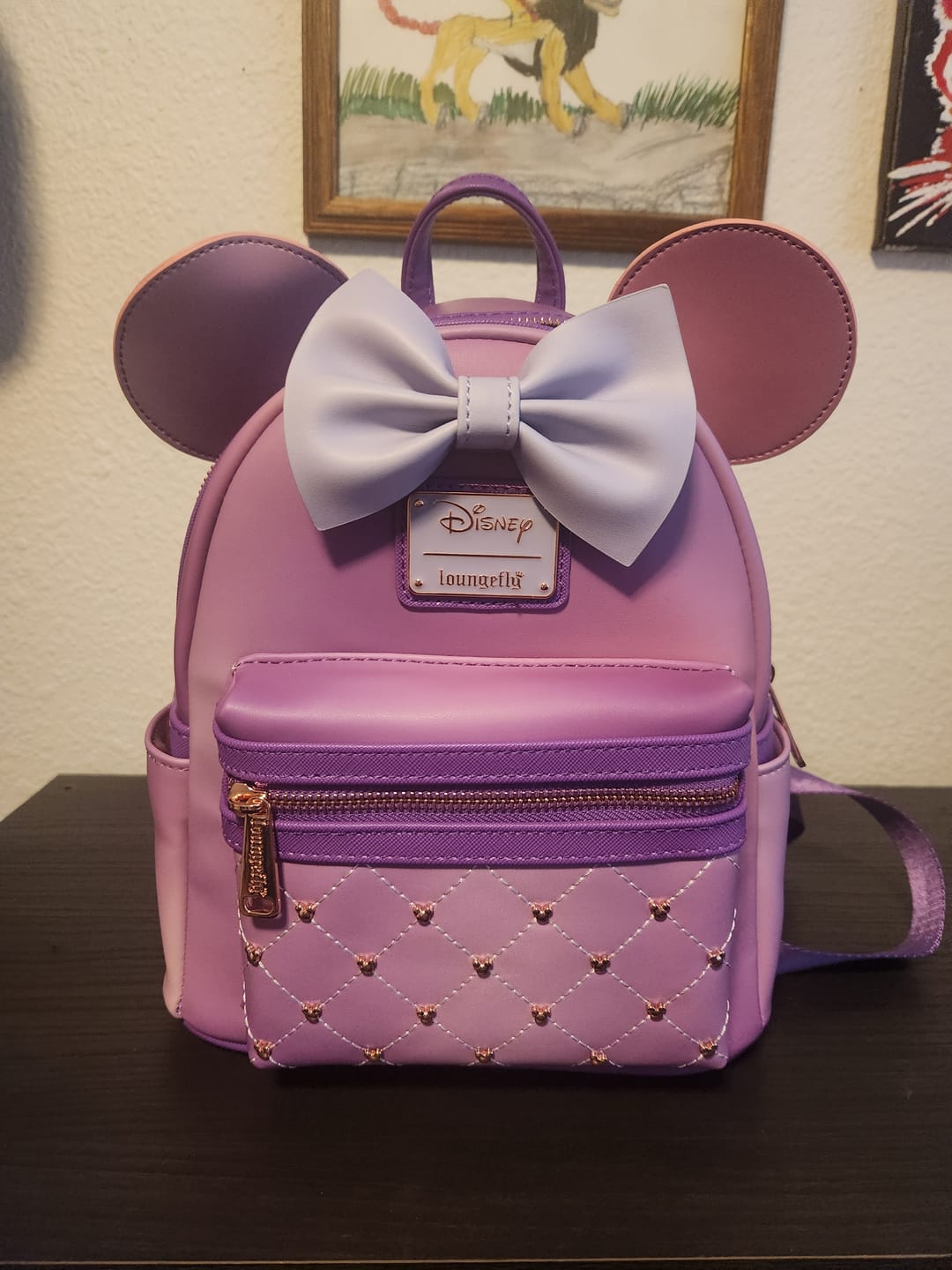 Customer photo review of 707 Street Exclusive - Loungefly Disney The Minnie Mouse Classic Series Mini Backpack - Lavender Haze