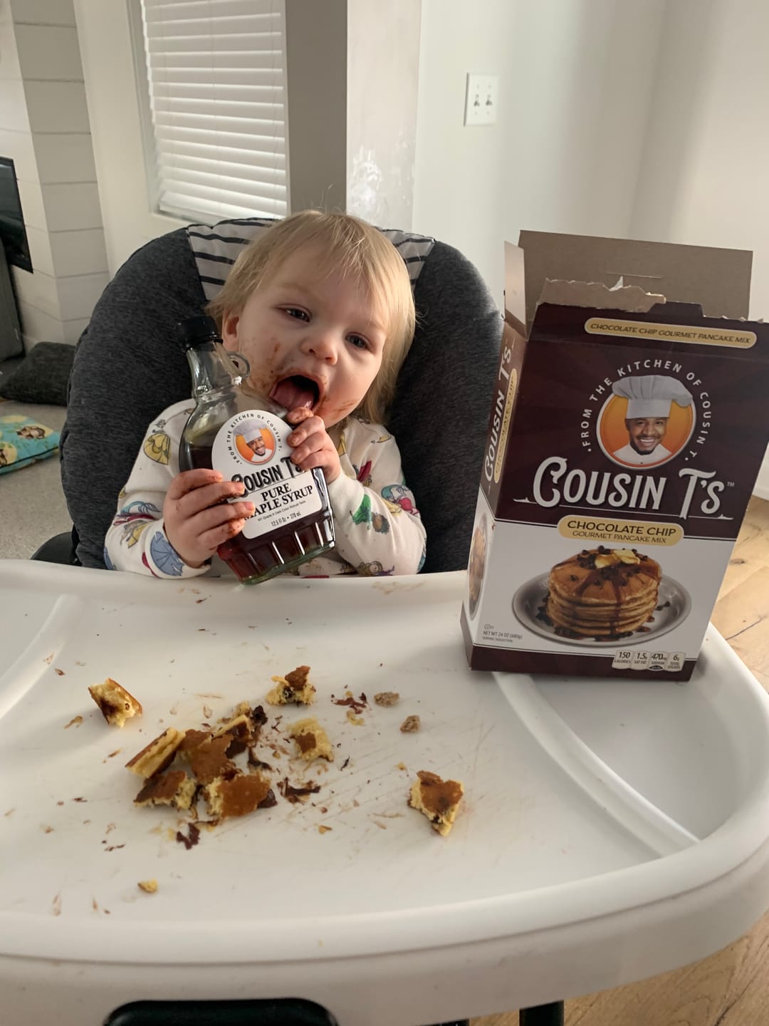 Customer photo review of Cousin T's Gourmet Chocolate Chip Gourmet Pancake Mix