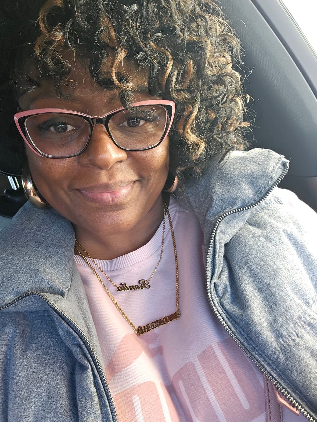 Customer photo review of Old English Custom Necklace