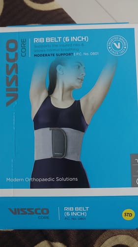 Customer photo review of Rib Belt | Provides Moderate Support to the Injured Ribs & Allows Normal Respiration (Grey)