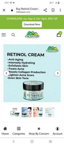 Customer photo review of Retinol Cream – Hydrates Skin, Treats Severe Acne, Stimulates Collagen Production & Reduce Fine lines