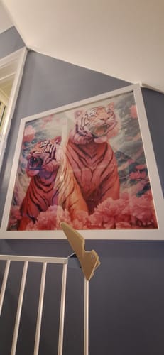 Customer photo review of Roaring Pink Tigers Japanese Inspired Wall Art Poster