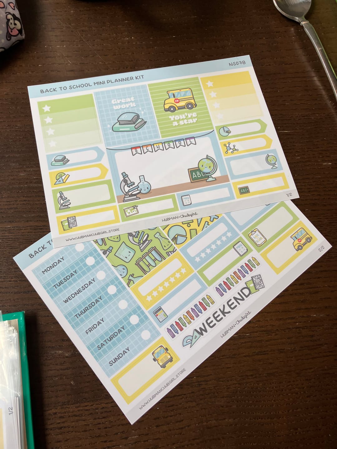 Customer photo review of Back to School Mini Planner Kit (Set of 2)