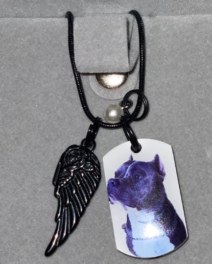 Customer photo review of Personalized Photo Urn Necklace for Pet