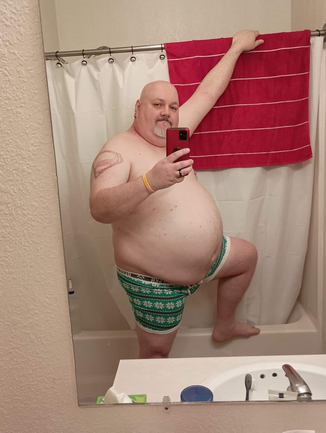 Customer photo review of Bamboo Boxer Brief - Winter Green Sweater