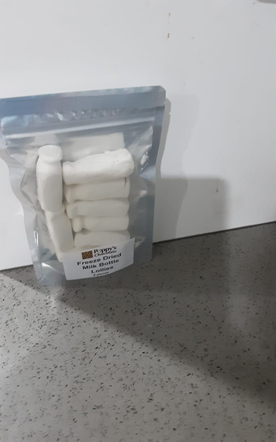 Customer photo review of Freeze Dried Milk Bottle Lollies
