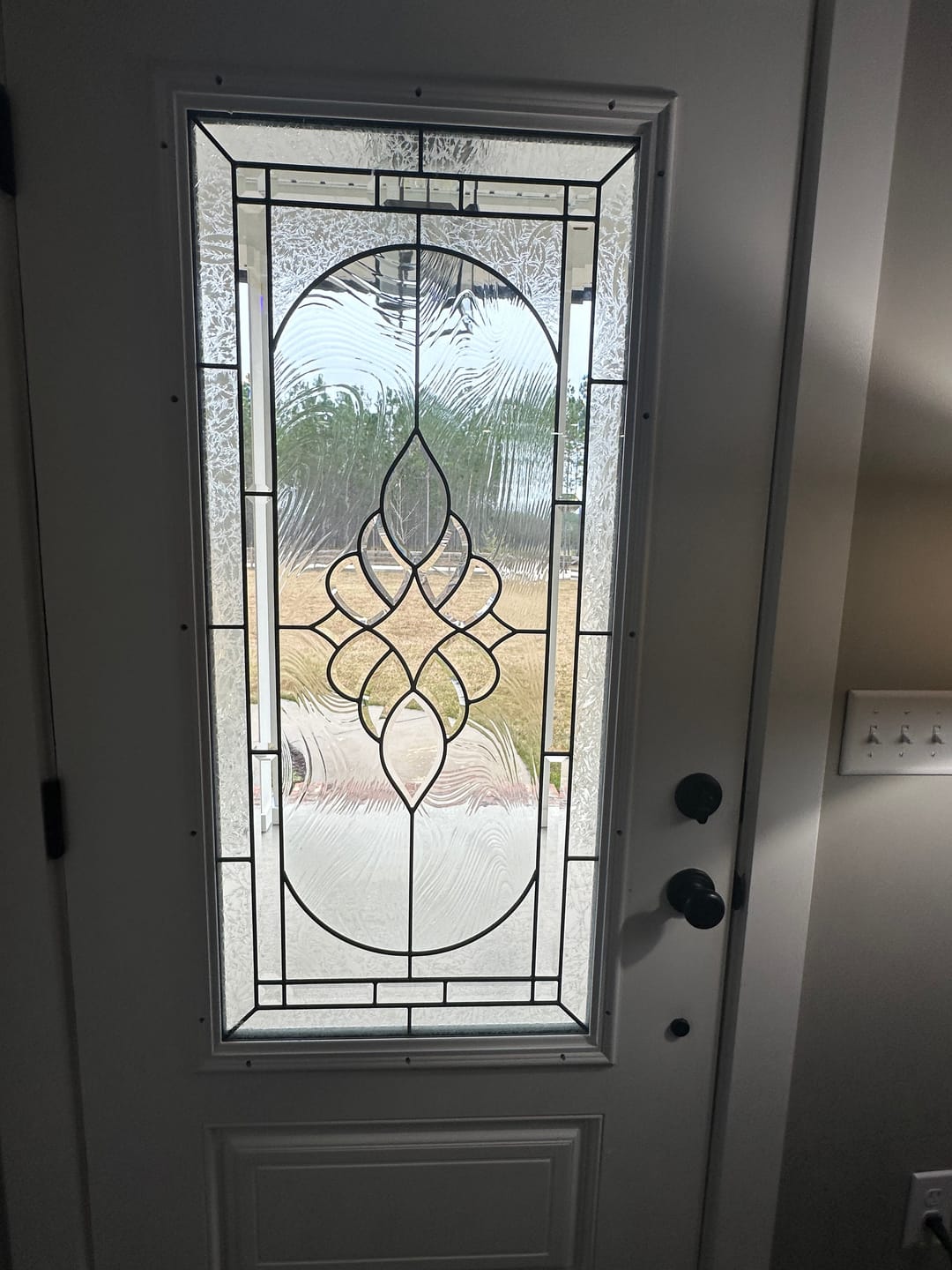 Customer photo review of Saxon Glass and Frame Kit (3/4 Lite 24" x 50" Frame Size)