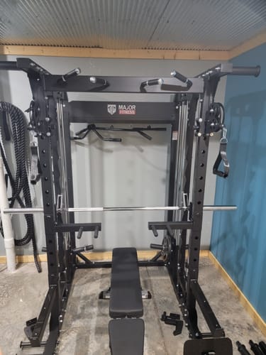 Customer photo review of Major Fitness B52 All-In-One Home Gym Smith Machine
