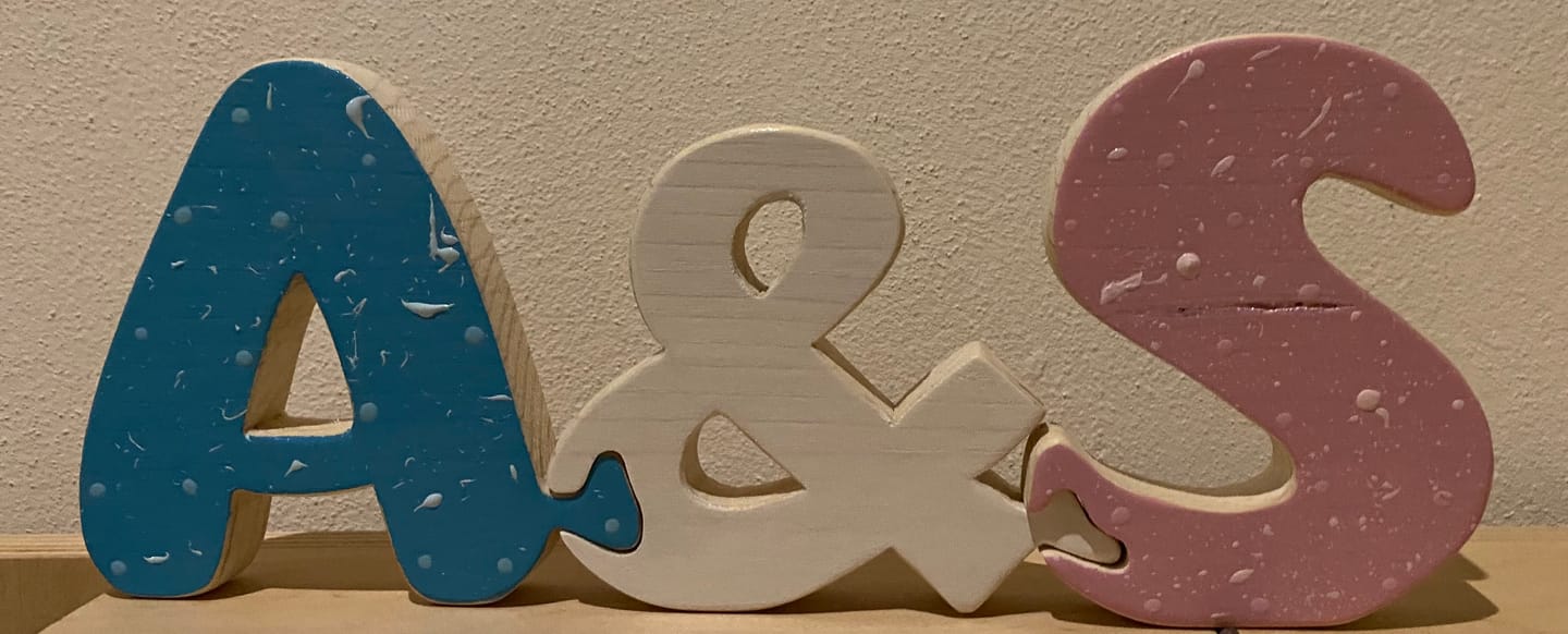 Customer photo review of LETTERE INCASTRINE - gioco per bimbi in stile montessori