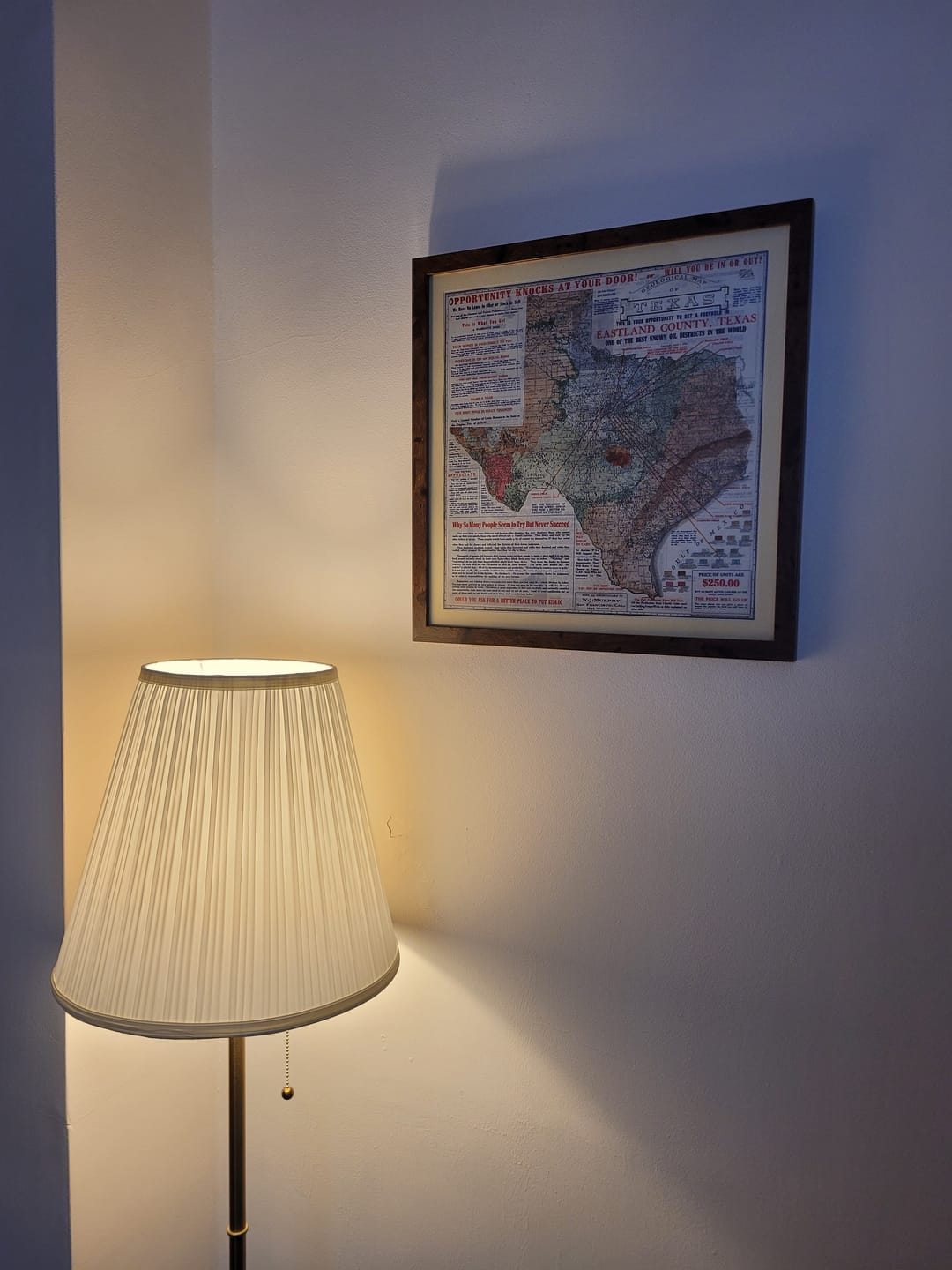 Customer photo review of Rare Old Geological Map of Texas, 1921 - Eastland County Oil Boom Investment Chart