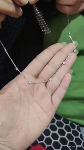 Customer photo review of Silver Star Constellation Necklace