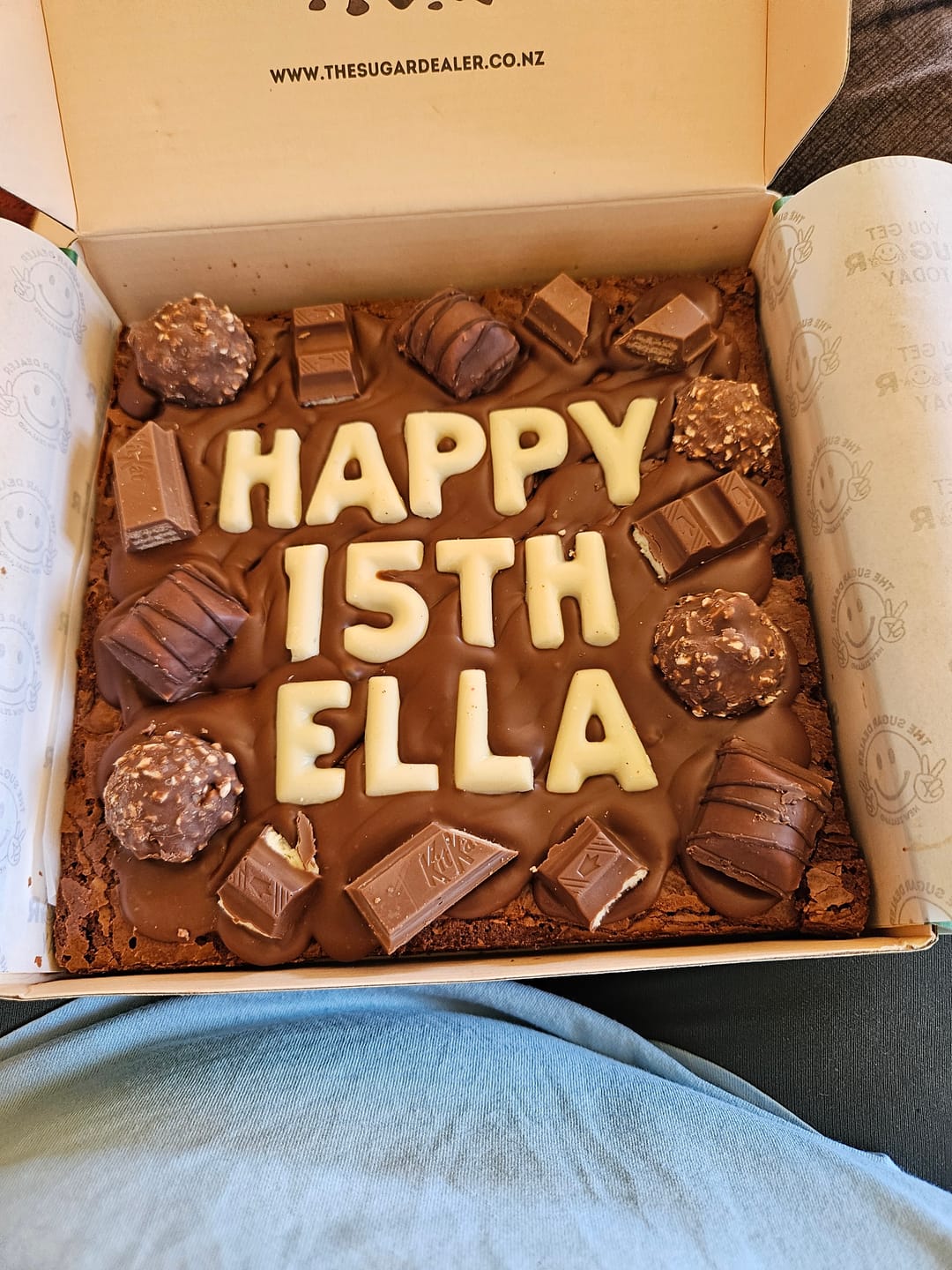 Customer photo review of Chocolate fiend custom brownie