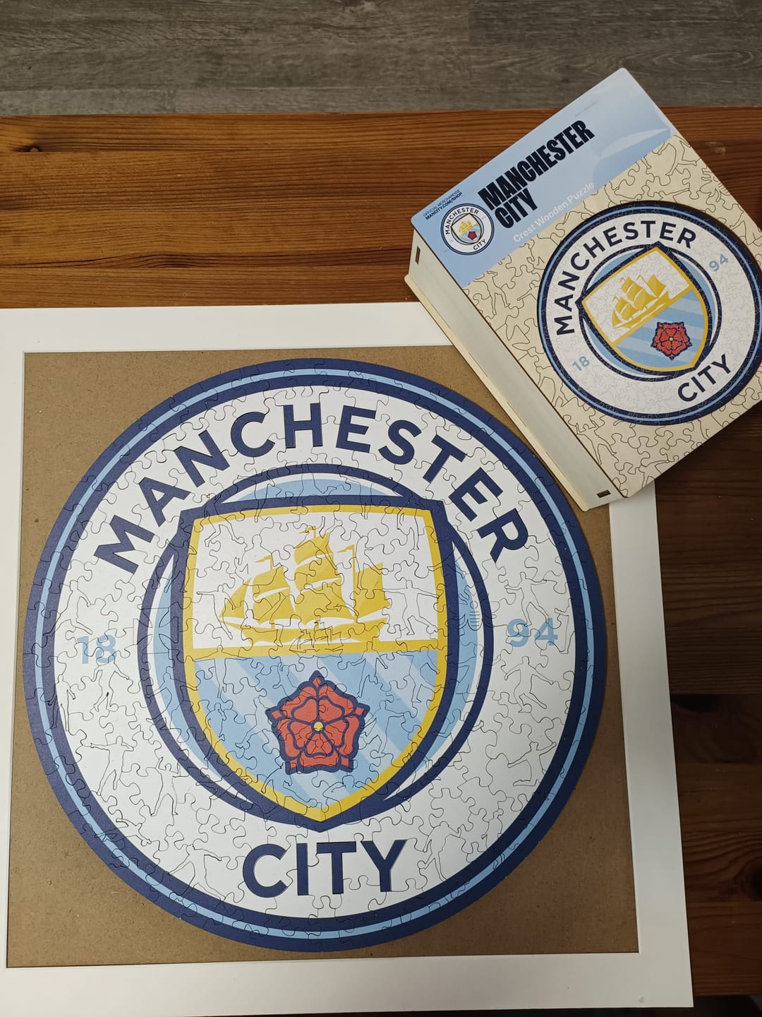 Customer photo review of Manchester City FC® Logo - Wooden Puzzle