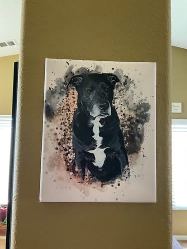 Customer photo review of Personalized Pet Art - Canvas