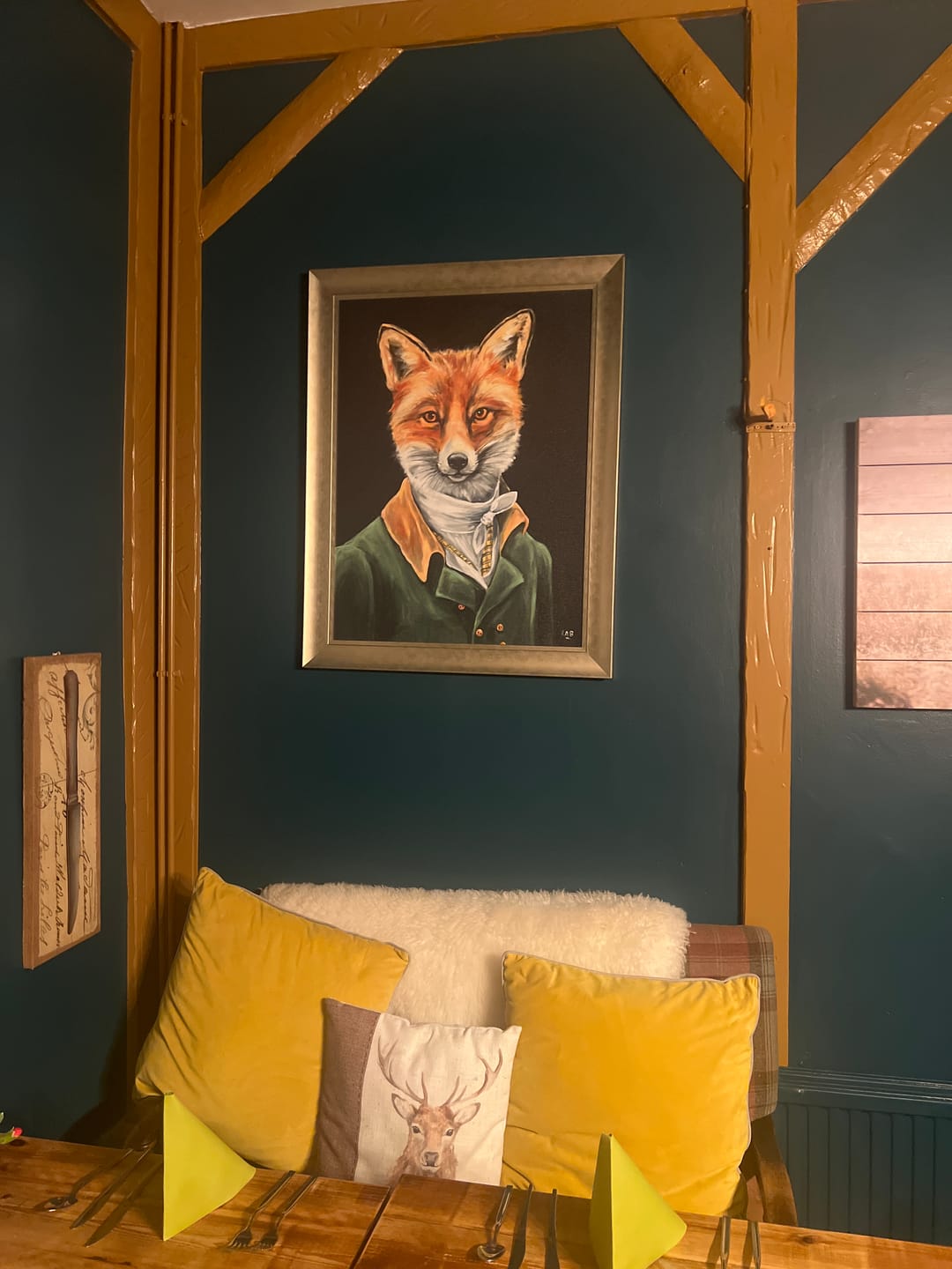 Customer photo review of Dapper Fox (Large Version) By Louise Brown