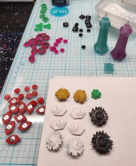 Customer photo review of Earring Post Embedder Kit