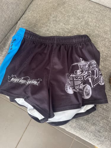 Customer photo review of Buggy Rig Footy Shorts - WITH POCKETS