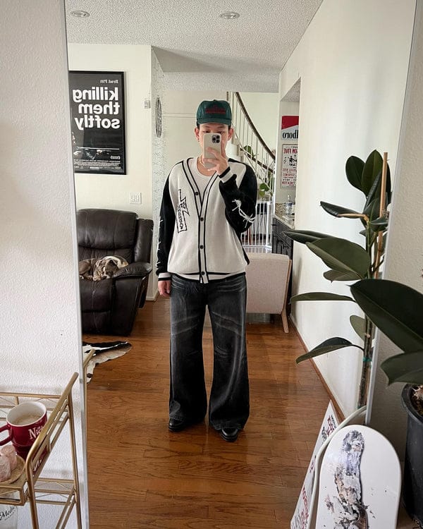Customer photo review of Aelfric Eden Baggy  Folds Jeans