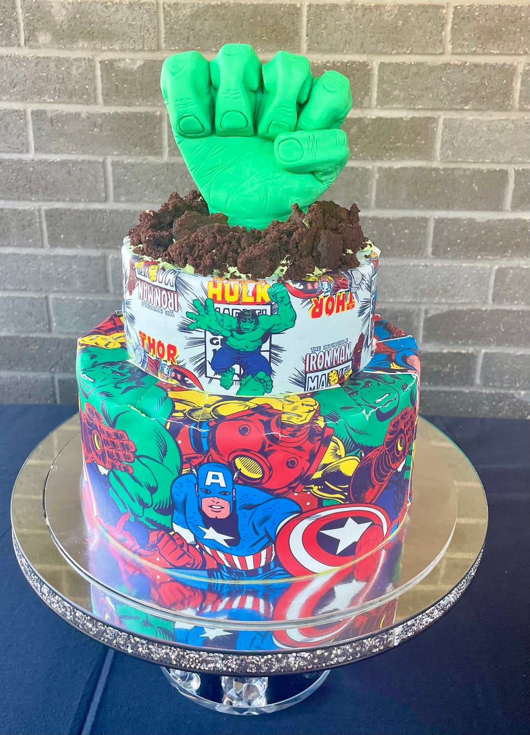 Customer photo review of Superhero Marvel Avengers - Edible Icing Cake Wrap
