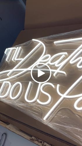 Customer video review of 'TIL Death DO US Party wedding neon sign