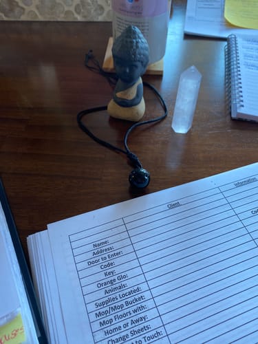 Customer photo review of Obsidian Stone Necklace - FREE GIFT