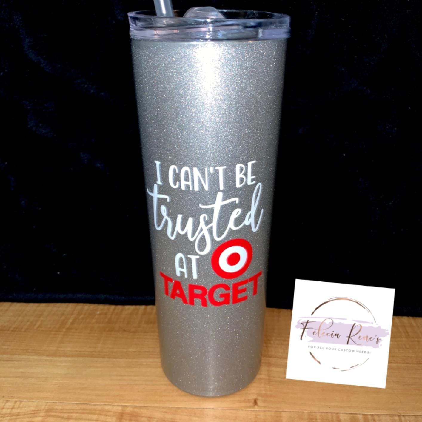 Customer photo review of Personalized Black Glitter Skinny Tumbler